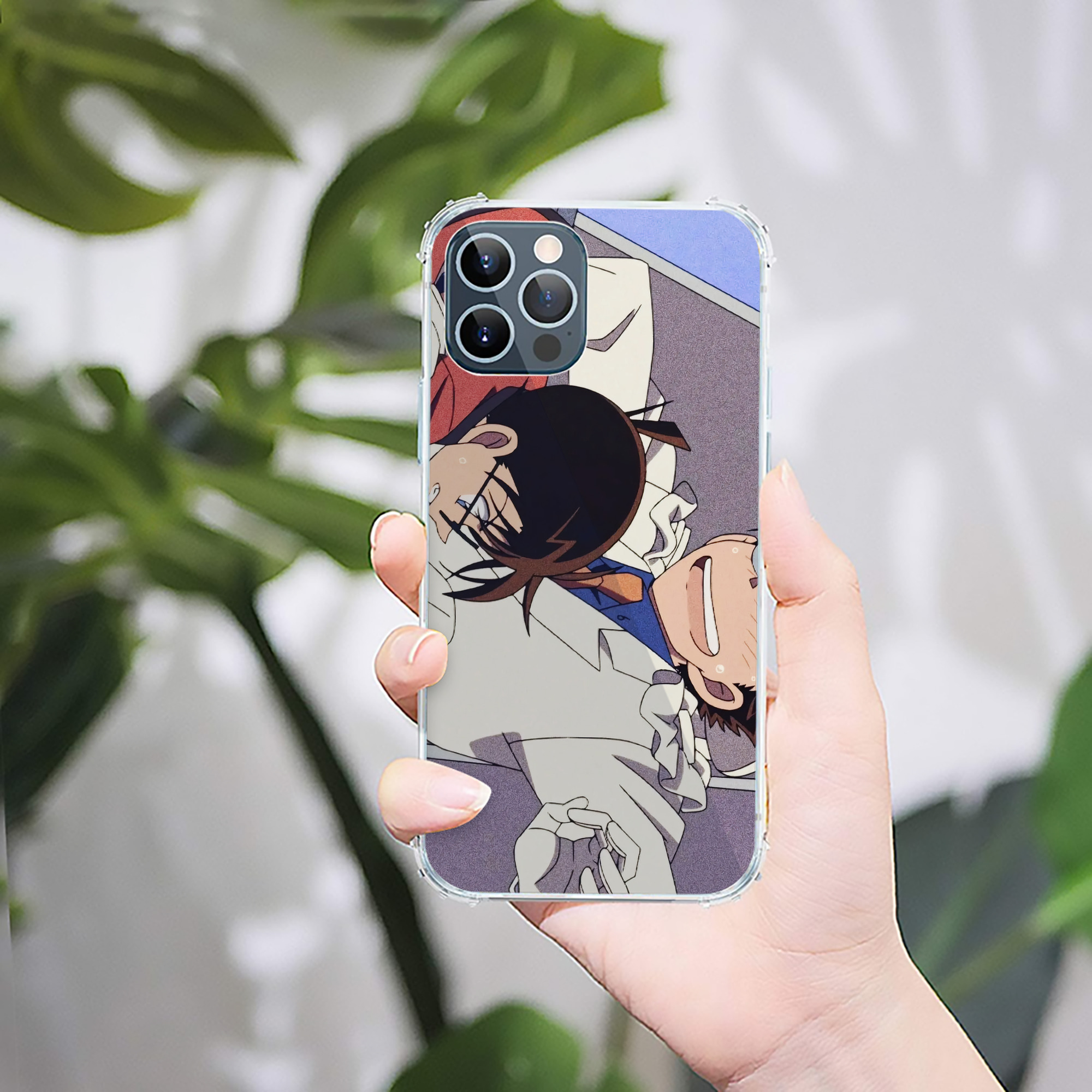 （画像用） 名探偵コナン Detective Conan 【iPhone 12シリーズ対応】透明スマホケース（クリアソフトケース）